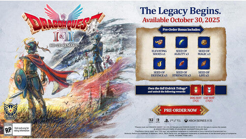 PREORDER - Dragon Quest I & II HD-2D Remake for Nintendo Switch 2 (Game-Key Card) - Coming 10/30/2025